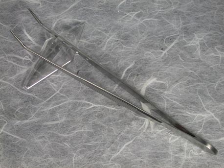 A.A.S. Splinter Pincet 16cm Stainless/Satine Gebogen