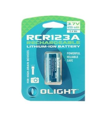 Olight RCR123A Battery 3.7 V 650 mAh Rechargeable