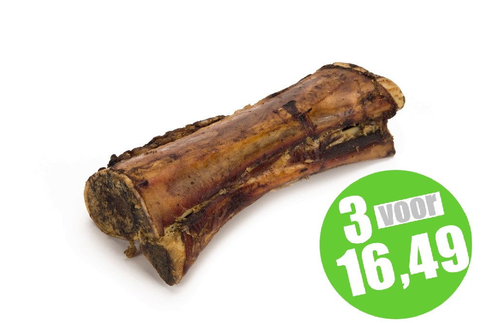 Beeztees Gedroogde Rundermergpijp 18-20 cm