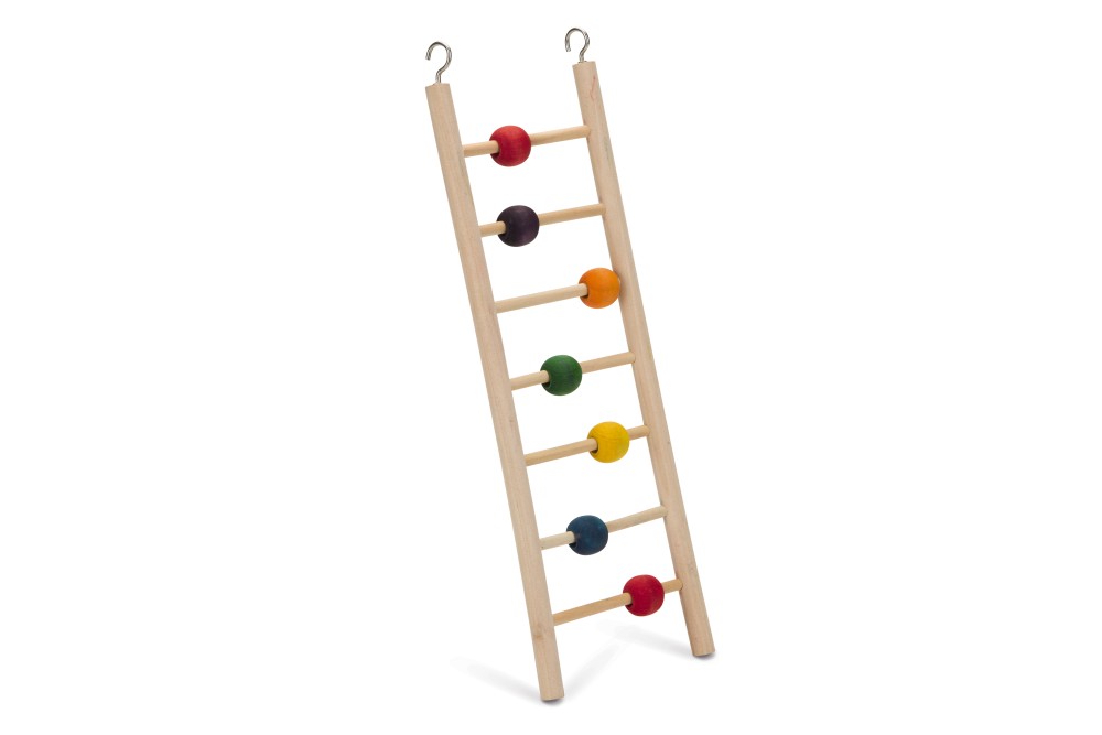 Hout Vogel Ladder Beady 7 Treden 30 cm | Diertotaal.nl