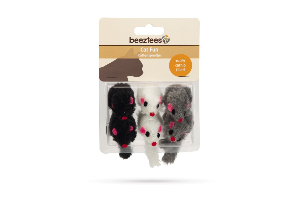 Beeztees Pluche Muisje In Driehoek