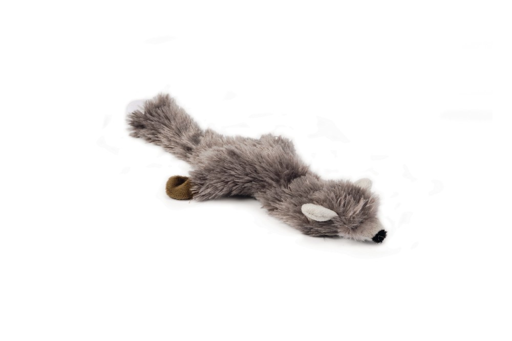 Beeztees Flatino Pluche Vos Grijs 30-52 cm