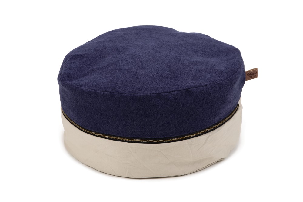 Designed By Lotte Kattenpoef Fyrna Blauw/Beige 45x45x20 cm