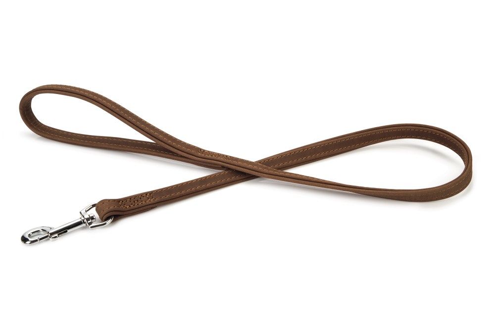 Beeztees Leren Looplijn Buffalo Bruin 100 cm x 18 mm