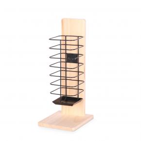 Houten Hooiruif Met Zwart Metaal 14x18x37 cm