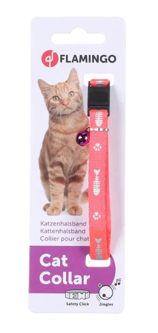 Flamingo Kattenhalsband Ziggi Roze 20-35 cm 10 mm