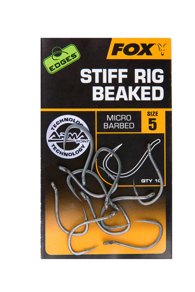 Fox Edges Arma Point Stiff Rig Beaked, Haakmaat 6, 10 Stuks