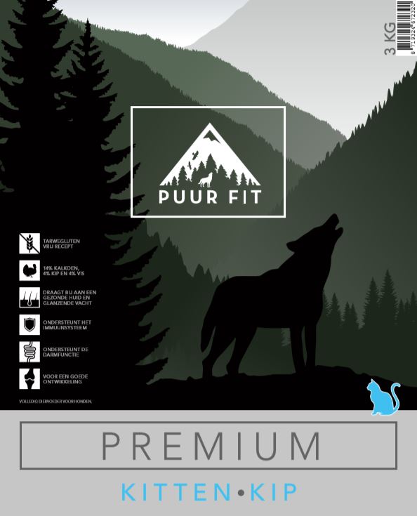Puur Fit Premium Kat Kitten Kip 10 kilo