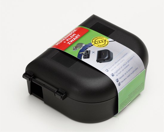 Muizenbox+ Klem zwart