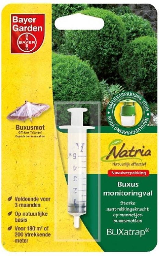 Buxatrap Buxus monitoringval Natria navulling