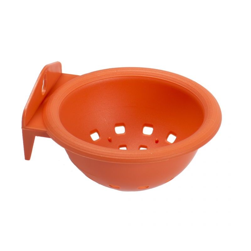 Nestje Plastiek Met Muurhaak 11,5x5,5cm Oranje