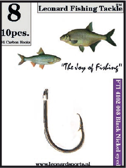 Mustad Black Nickel Eyed 4102 10 Stuks 8