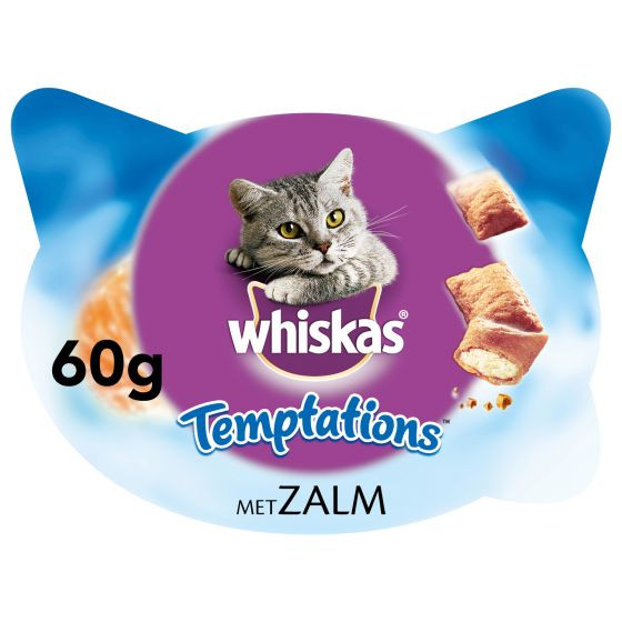 Whiskas Temptations Zalm 60 gram Diertotaal.nl