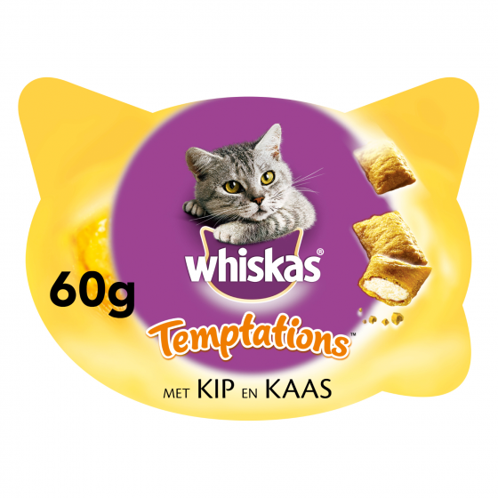 Whiskas Temptations Kip & Kaas 60 gram