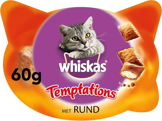 Whiskas Temptations Rundvlees 60 gram