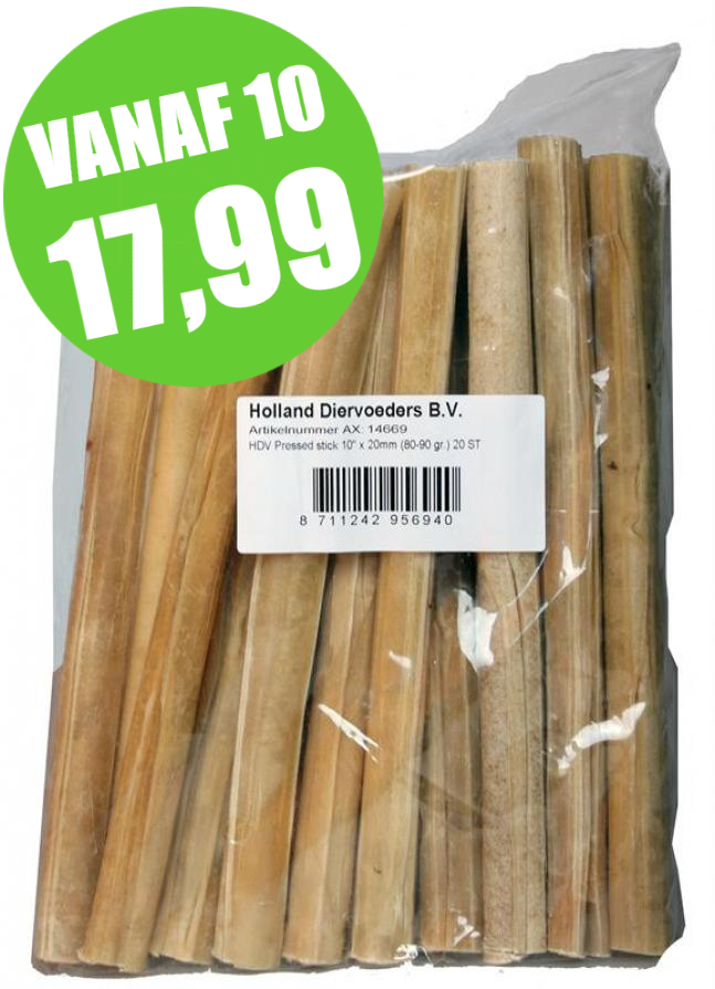 Geperste Staaf 10" 20 Stuks
