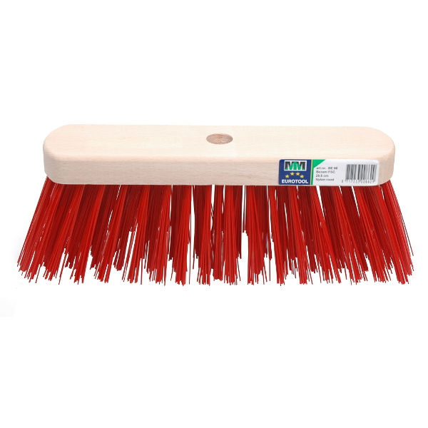Bezem FSC 29cm, kunstvezel rood MM
