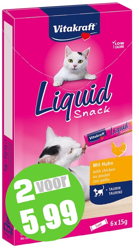 Vitakraft Cat Liquid-Snack Kip & Taurine 6 Stuks
