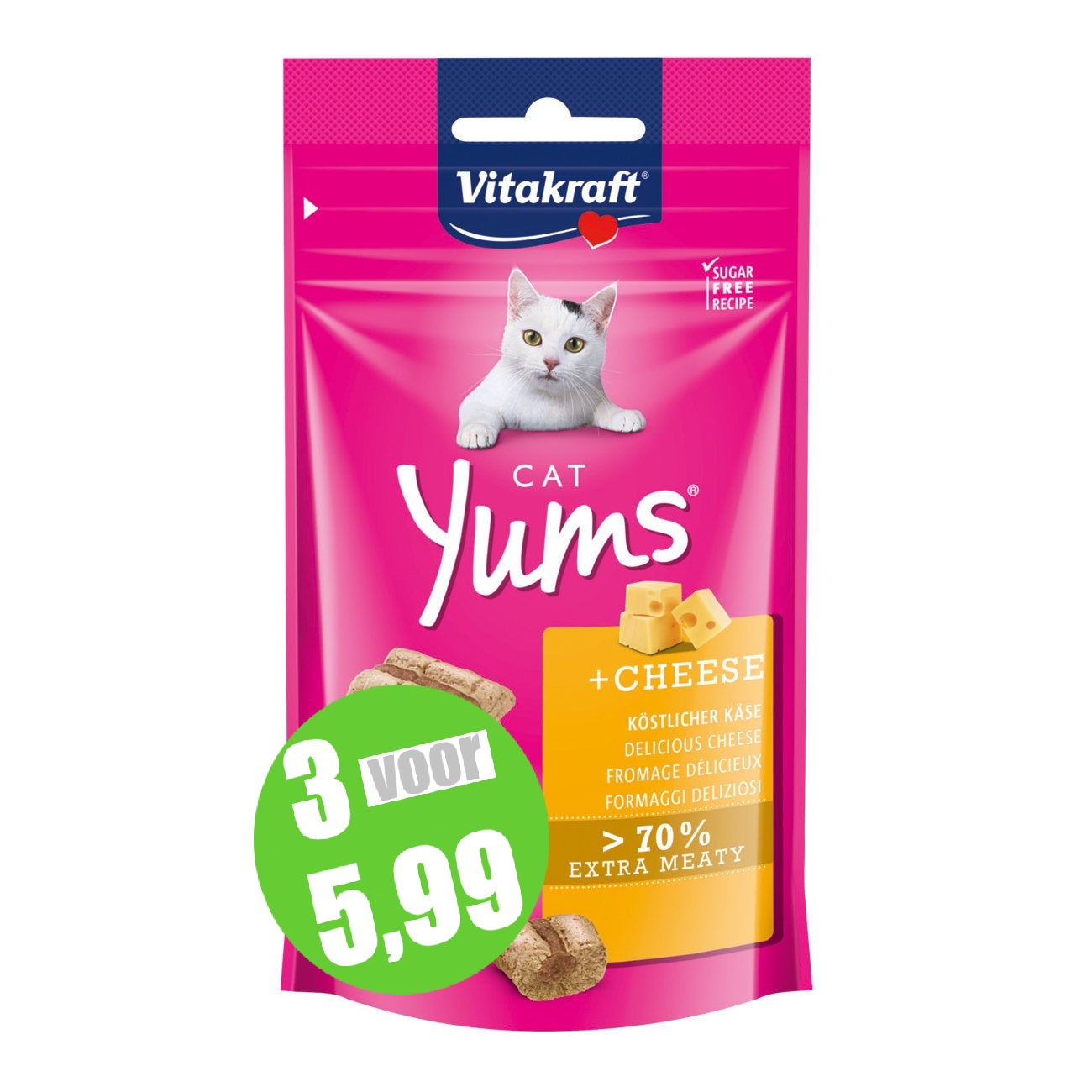 Vitakraft Cat Yums Kaas 40 gram