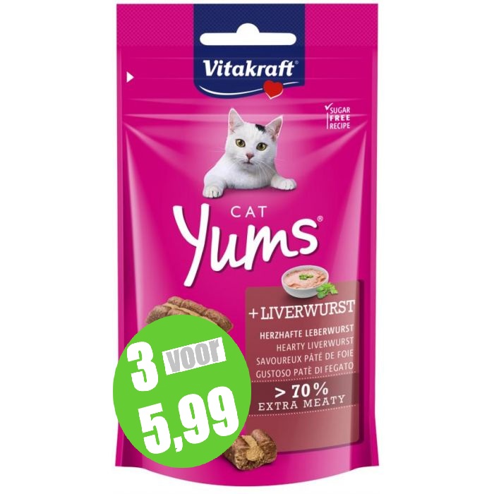 Vitakraft Cat Yums Met Leverworst