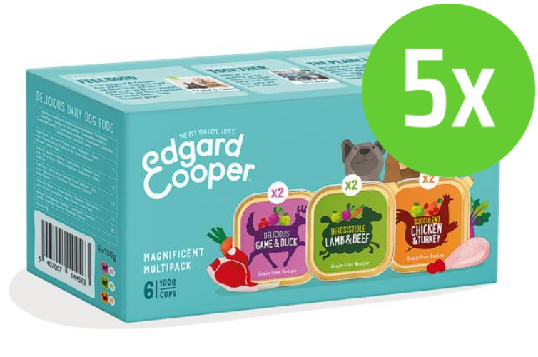 Edgard & Cooper Adult Multipack Dog 6x100 gram - 5 verpakkingen