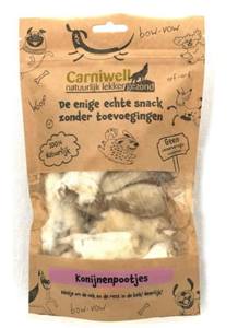 Carniwell Konijnenpootjes met vacht 100 gram