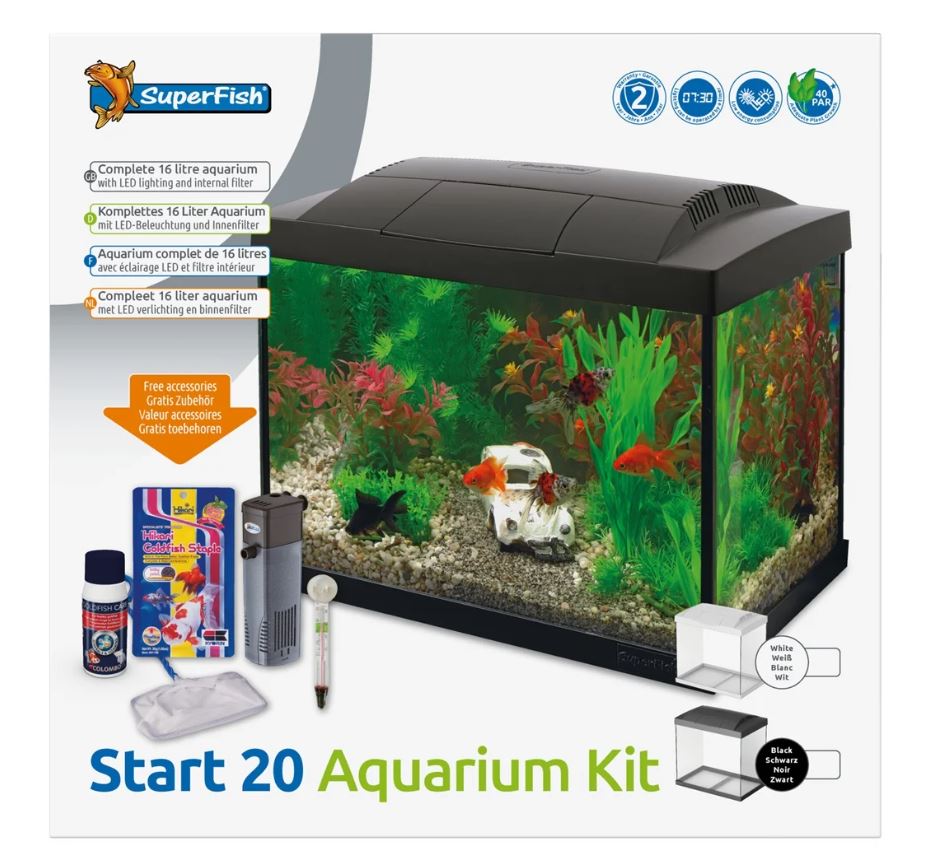 Superfish Start 20 Aquarium Kit Zwart